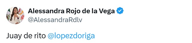 Alessandra Rojo responde a López-Dóriga