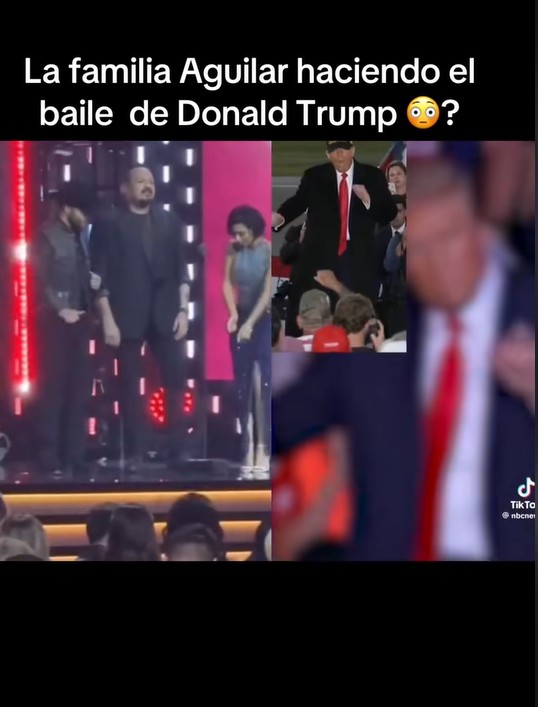 Critican a familia Aguilar por bailar como Trump