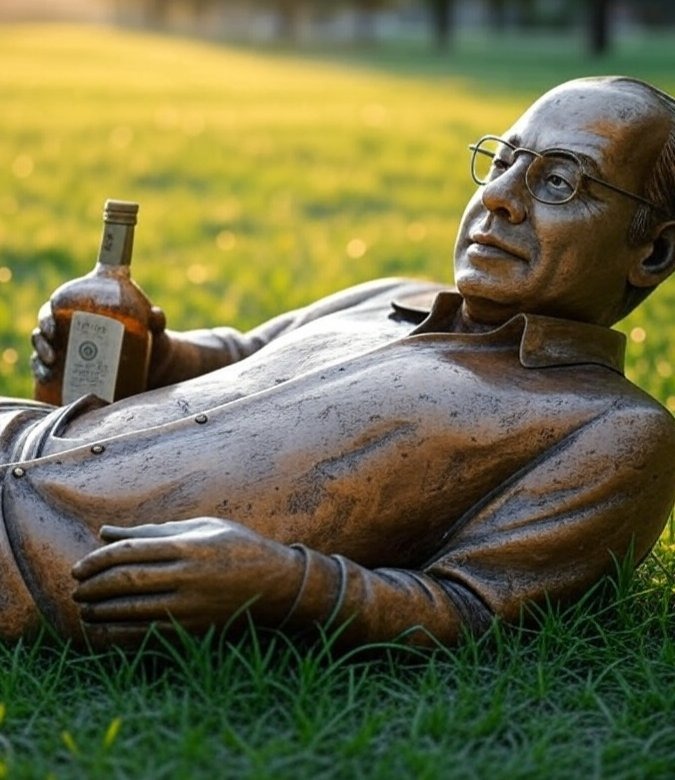 Estatua de Calderón meme