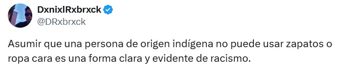 Indígena no puede usar cosas caras