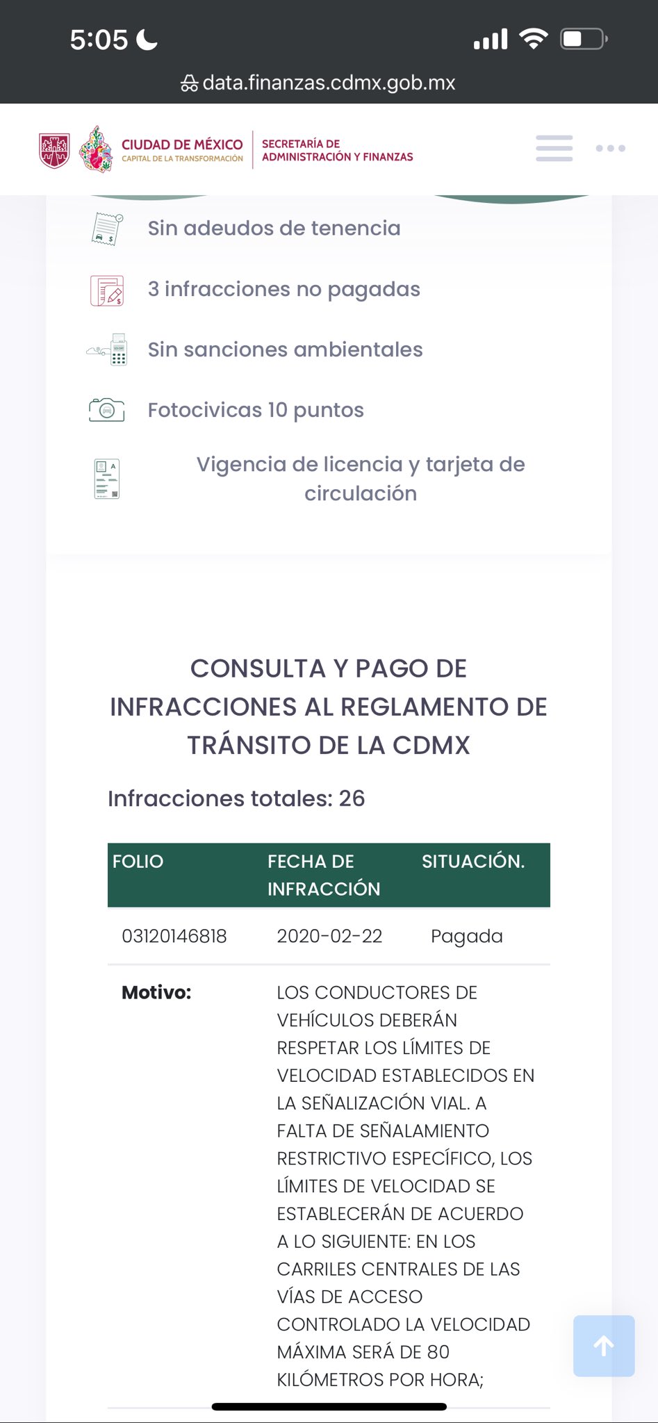 Infracciones de Lady Racista