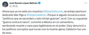 José Ramón López Beltrán en X