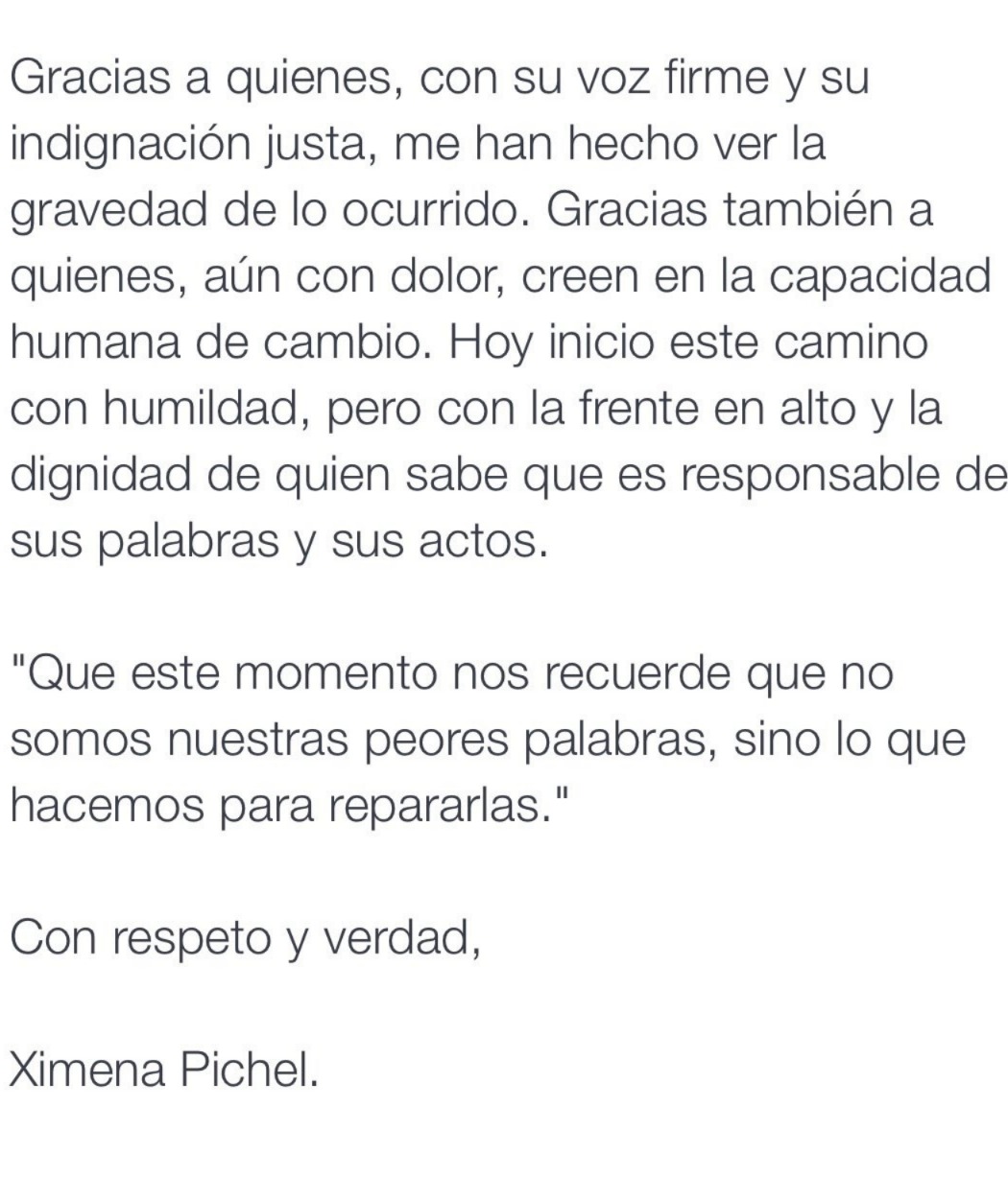 Lady Racista comunicado 3