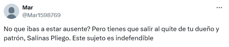 Lilly Téllez ausente