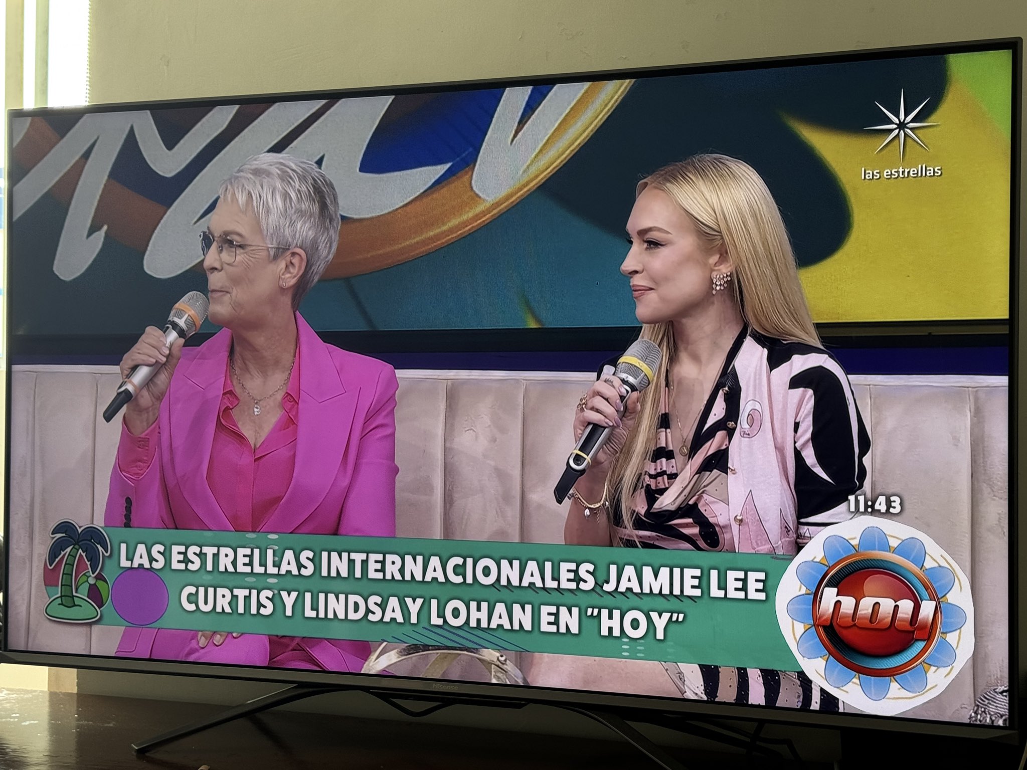 Lindsay Lohan y Jamie Lee Curtis en Hoy 
