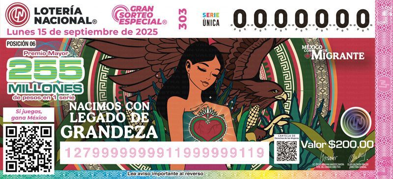 Lotería Nacional cachitos migrantes