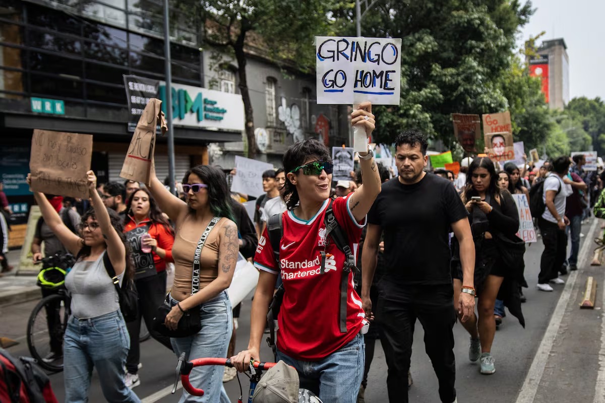 Marcha contra la gentrificación CDMX