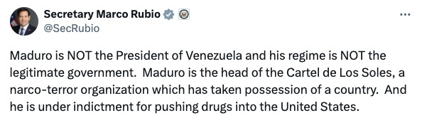 Embajada de EU en Venezuela respalda posicionamiento de Rubio