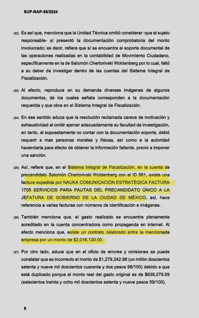 MC colaboró con empresa fantasma 