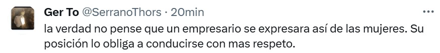 No pensó que se expresara asi