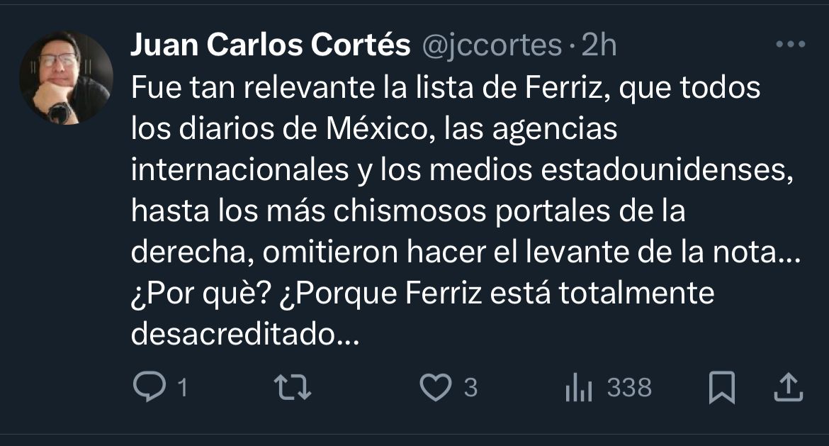 Pedro Ferriz de Con no tiene crédito