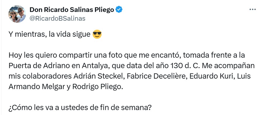 Viaje de Ricardo Salinas