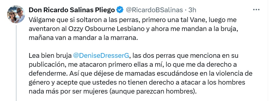 Salinas Pliego llama perras a mujeres