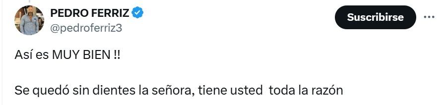 Se quedó sin dientes