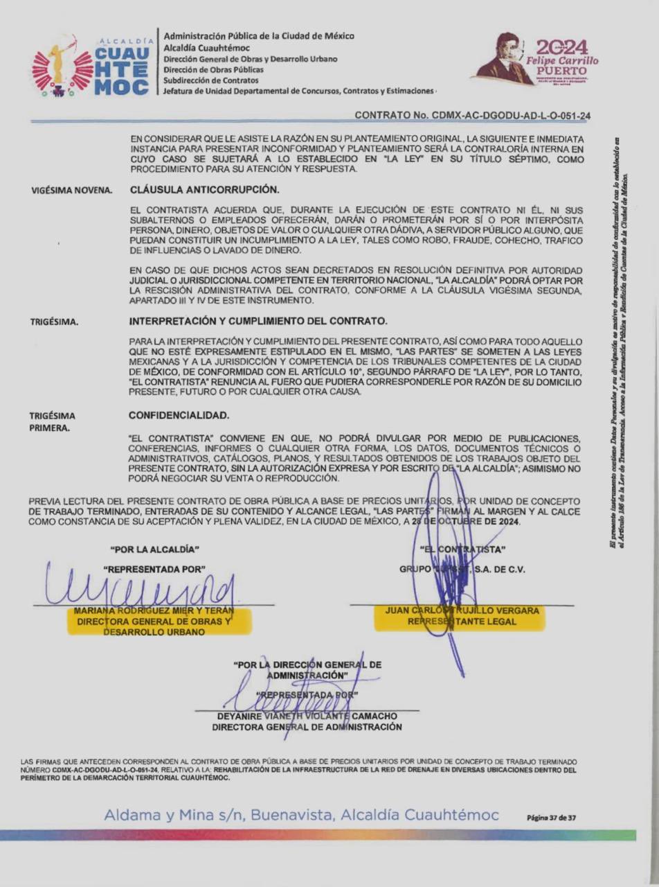Alessandra Rojo contrato irregular 