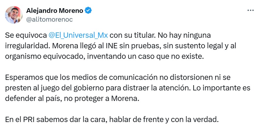 Se equivoca El Universal