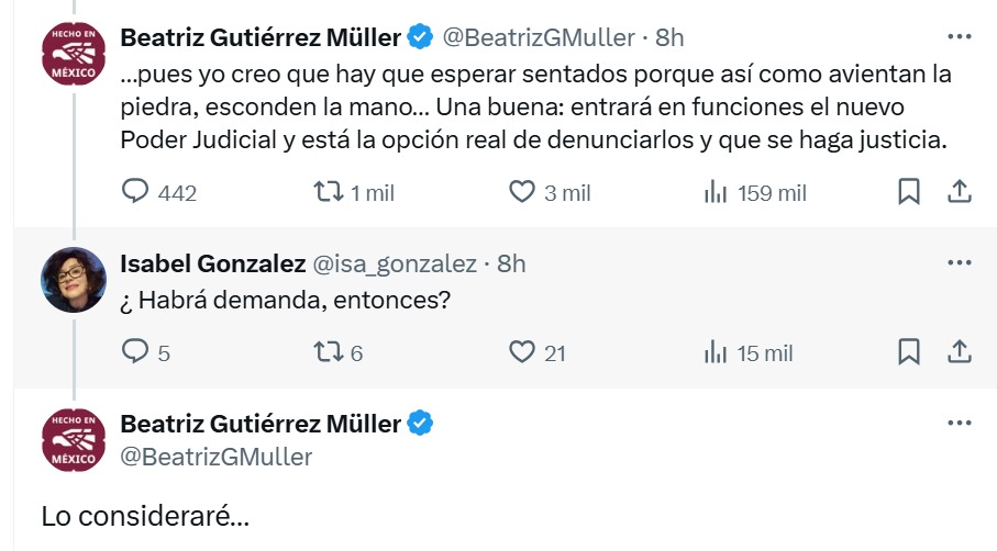 Beatriz demanda López- Dóriga