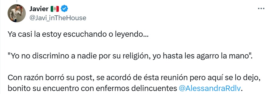 Borró su post