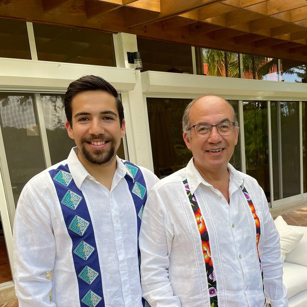 Felipe Calderón con su hijo