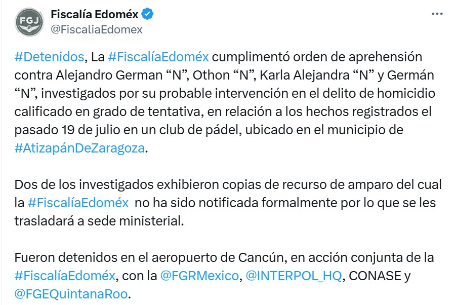 Fgjem reporte detencion Lord Pádel