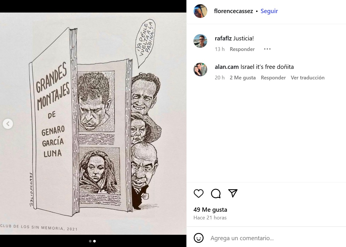 Florence Cassez reacciona a liberación de Israel Vallarta