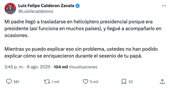 José Ramón López Beltrán vs. hijo de Calderón