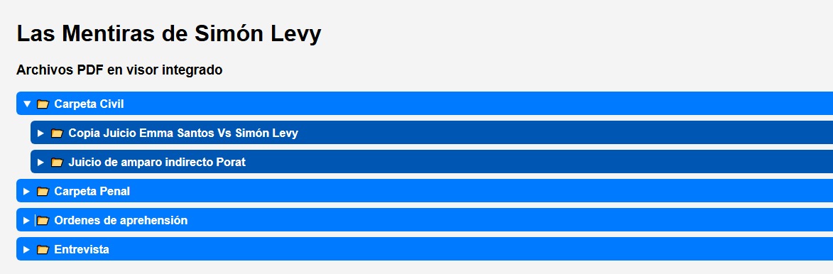Mentiras de Simón Levy