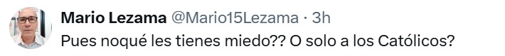 miedo solo a católicos