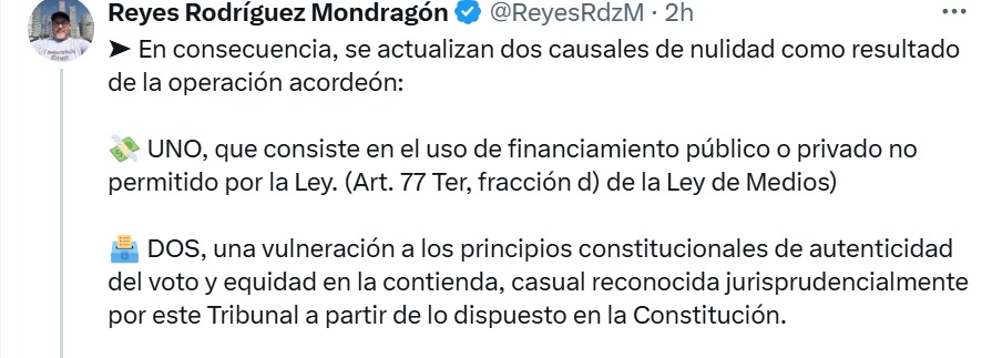 Reyes Rodríguez nulidad