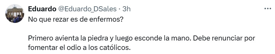 rezar es de enfermos