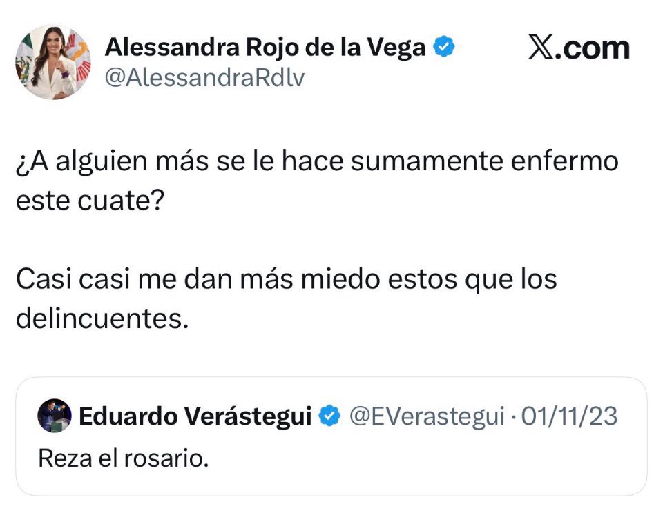 Tuis Alessandra Rojo miedo