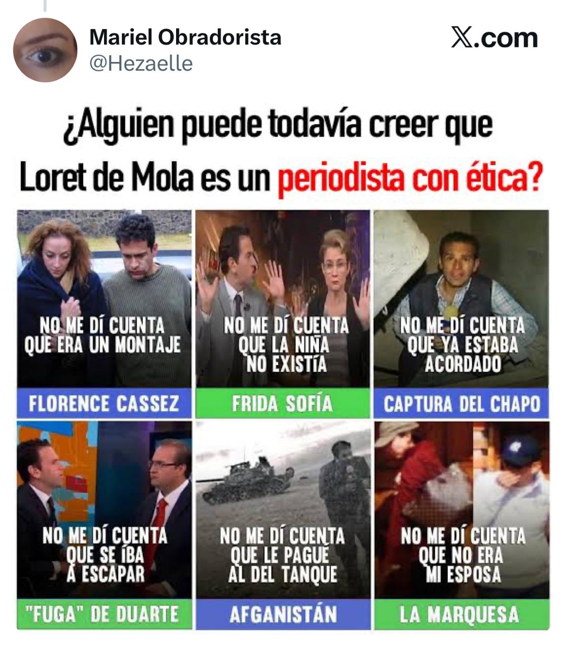 Usuarios critican a Loret