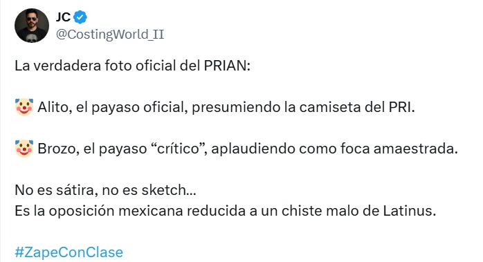 Brozo aplaudiendo como foca