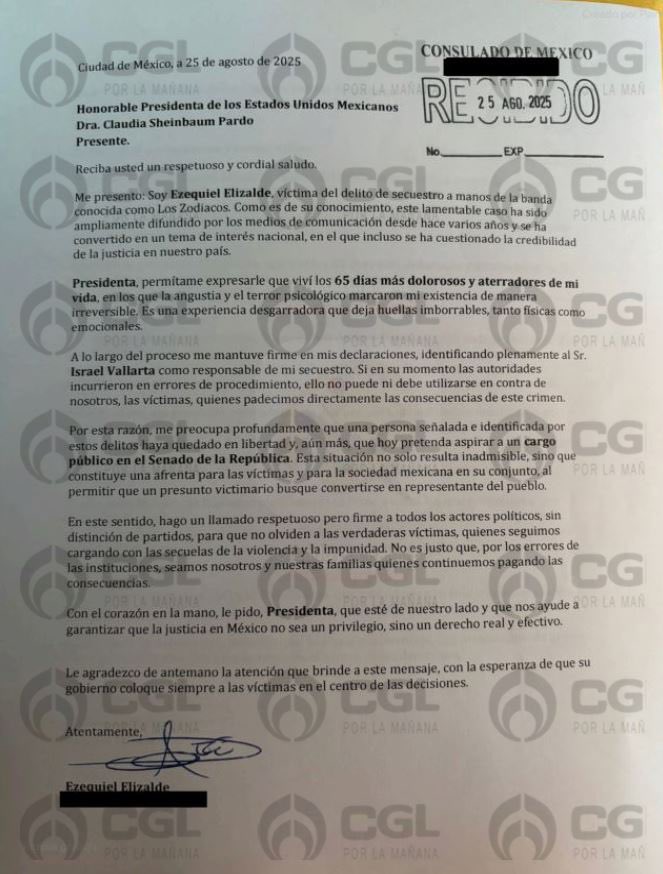 Carta contra Israel Vallarta 