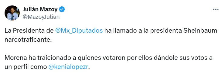 Kenia López felicitaciones