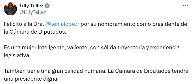 Kenia López nombramiento