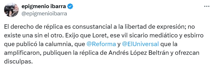Loret de Mola y Latinus ataques