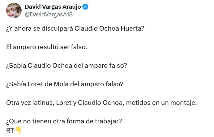 Loret de Mola y Latinus disculpas