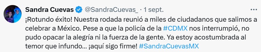 Sandra Cuevas invitación