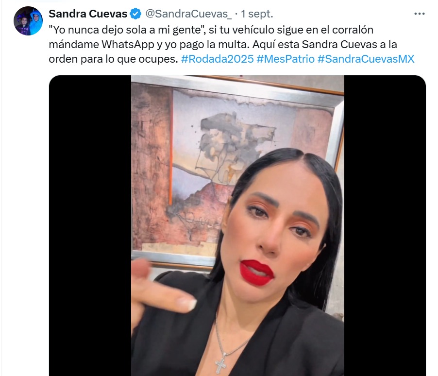 Sandra Cuevas multa