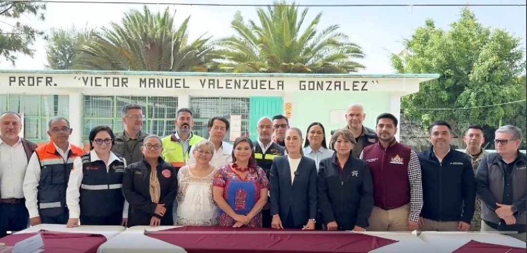 Sheinbaum y Delfina Gómez se reunen para ayuda por lluvias
