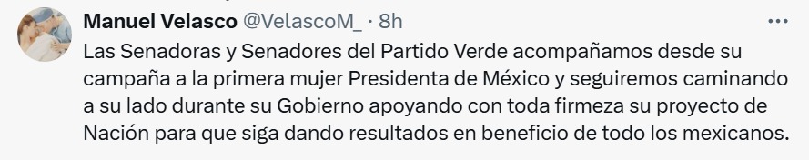 Velasco, Partido Verde