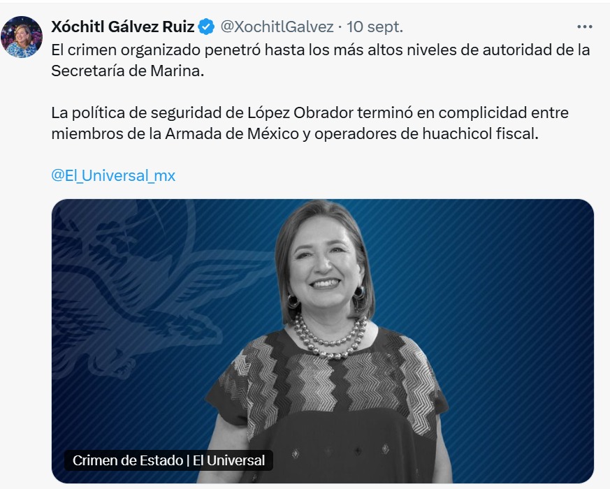 Xóchitl Gálvez huachicol
