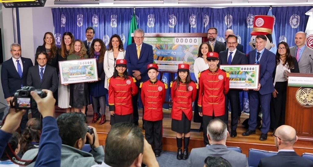 Lotería Nacional lanza billete conmemorativo de la ONU
