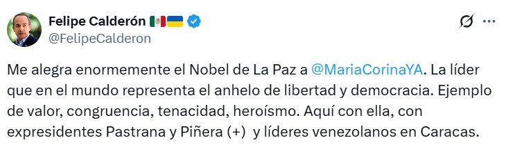 María Corina y Calderón