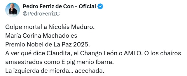 María Corina y Pedro Ferriz