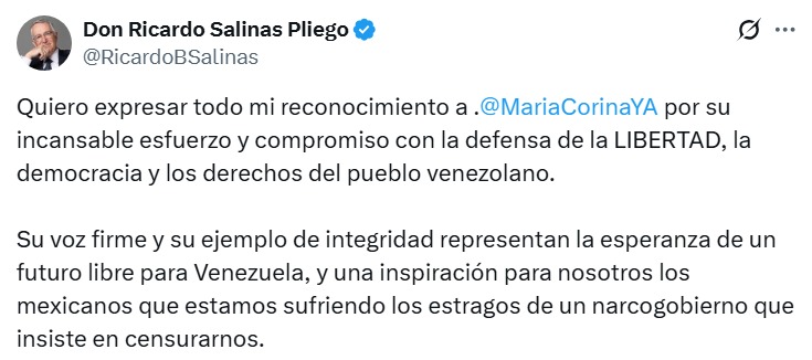 María Corina y Salinas Pliego