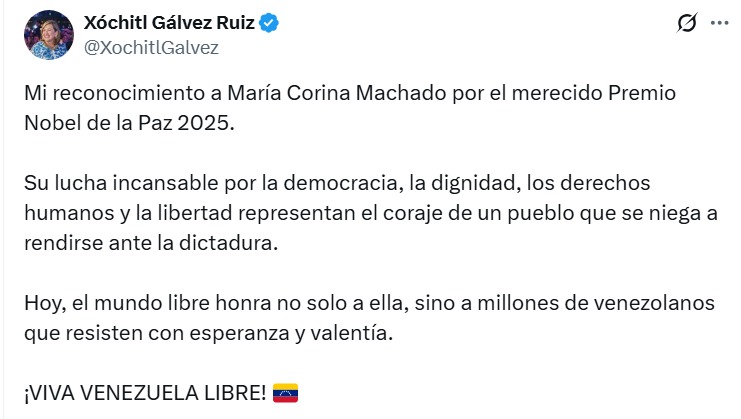 María Corina y Xóchitl