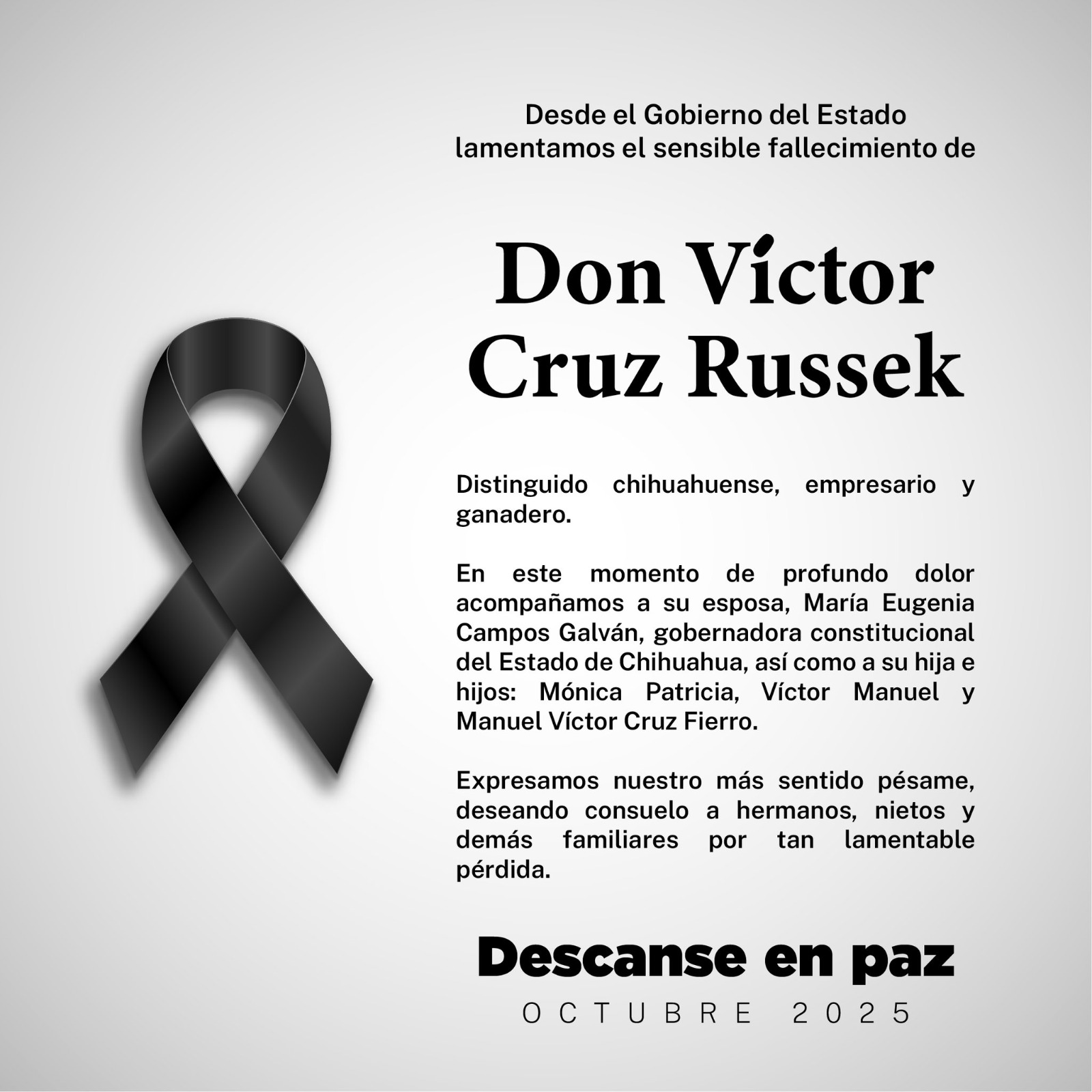 Fallece Víctor Cruz Russek