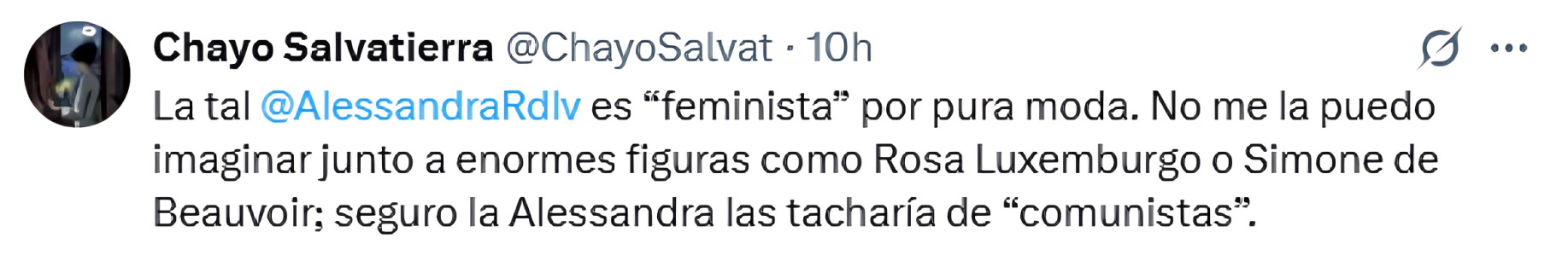 Usuarios critican feminismo de Alessandra Rojo
